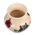 Mini florero de cerámica - Mini florero tradicional de cerámica color marfil de inspiración floral