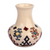 Ceramic mini vase, 'Vibrant Legacy' - Traditional Patterned Colorful Ceramic Mini Vase