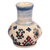 Mini florero de cerámica - Mini jarrón de cerámica azul y marfil con estampado tradicional