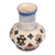 Ceramic mini vase, 'Serene Legacy' - Traditional Patterned Ivory and Blue Ceramic Mini Vase