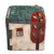 Ceramic napkin holder, 'Peaceful Home' (medium) - Turquoise and Ivory Ceramic House Napkin Holder (Medium)