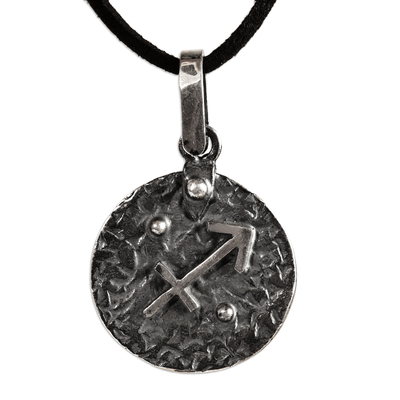 Sterling silver pendant necklace, 'Stunning Sagittarius' - Sterling Silver Sagittarius Zodiac Sign Pendant Necklace