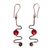 Carnelian dangle earrings, 'Twists of Courage' - Antique-Finished Sinuous Natural Carnelian Dangle Earrings