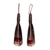 Carnelian dangle earrings, 'Sacred Fieriness' - Antique-Finished Copper Natural Carnelian Dangle Earrings