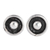 Sterling silver button earrings, 'Dazzling Dot' - Oxidized and Polished Round Sterling Silver Button Earrings