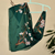 Hand-painted silk scarf, 'Harmonious Blooming' - Hand-Painted Floral-Themed Soft Green 100% Silk Scarf