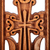 Wood cross sculpture, 'Reminder of Faith' - Hand-Carved Beech Wood Khachkar Cross Sculpture from Armenia