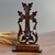 Wood cross, 'Sacred Testimony' - Traditional Hand-Carved Dark Brown Wood Cross from Armenia