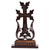 Wood cross, 'Sacred Testimony' - Traditional Hand-Carved Dark Brown Wood Cross from Armenia