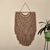 Cotton macrame wall hanging, 'Ancient Braids' - Handwoven Light Brown Cotton Macrame Wall Hanging