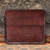 Leather card holder, 'Frugal Cocoa' - Handcrafted 100% Leather Card Holder in a Cocoa Brown Hue