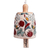 Ceramic bell ornament, 'Fruit Splendor' - Handmade Ceramic Bell Ornament with Pomegranate Grape Motifs