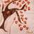 Silk scarf, 'Tree of Grace' - Hand-Painted Tree of Life-Themed Silk Scarf in a Peach Hue