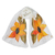 Silk scarf, 'Radiant Sunflower' - Soft Ivory Silk Scarf with Hand-Painted Sunflower Details