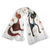 Silk scarf, 'Feline Me' - Feline-Themed Hand-Painted Ivory Silk Scarf Made in Armenia