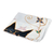 Silk scarf, 'Feline Me' - Feline-Themed Hand-Painted Ivory Silk Scarf Made in Armenia