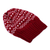 Knit hat, 'Bold Snowflakes' - Snowflake-Patterned Burgundy Acrylic and Wool Blend Knit Hat