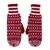 Knit mittens, 'Bold Snowflakes' - Snowflake-Themed Burgundy and White Wool Blend Knit Mittens