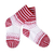 Knit socks, 'Winter Red' - Handmade Wool Blend Knit Socks in White and Red Hues