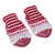 Knit socks, 'Winter Red' - Handmade Wool Blend Knit Socks in White and Red Hues