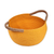 Cotton rope basket, 'Sunny Essential' - Artisan-Made Yellow Cotton Blend Basket with Jute Handles