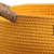 Cotton rope basket, 'Sunny Essential' - Artisan-Made Yellow Cotton Blend Basket with Jute Handles