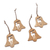 Wood ornaments, 'Deer Melodies' (set of 4) - Christmas-Inspired 4-Piece Beech Wood Deer Ornament Set