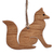 Wood ornaments, 'Fox Fest' (set of 4) - 4-Piece Fox-Shaped Beech Wood Ornament Set from Armenia