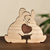 Wood sculpture, 'Hopping Love' (3 pieces) - Romantic Handmade Bunny-Shaped Three-Piece Wood Sculpture