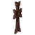 Wood cross, 'Twilight Divinity' - Lacquered Armenian Cross Hand-Carved from Dark Beech Wood