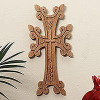 Wood cross, Sacred Sense (medium)