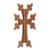 Wood cross, 'Sacred Sense' (medium) - Traditional Hand-Carved Medium-Sized Brown Beech Wood Cross