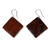 Obsidian dangle earrings, 'Square Bravery' - Square-Shaped Natural Obsidian Dangle Earrings from Armenia