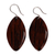 Obsidian dangle earrings, 'Puissant Silhouette' - Leaf-Shaped Natural Obsidian Dangle Earrings with Hooks