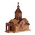 Wood sculpture, 'Tatev Monastery' - Fair Trade Traditional Tatev Monastery Beech Wood Sculpture