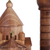 Wood sculpture, 'Saint Hripsime with Arch' - Carved Armenian Arch and Saint Hripsime Beech Wood Sculpture