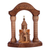 Wood sculpture, 'Khor Virap Monastery with Arch' - Armenian Arch and Khor Virap Monastery Beech Wood Sculpture