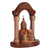 Wood sculpture, 'Khor Virap Monastery with Arch' - Armenian Arch and Khor Virap Monastery Beech Wood Sculpture