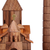 Wood sculpture, 'Khor Virap Monastery with Arch' - Armenian Arch and Khor Virap Monastery Beech Wood Sculpture