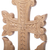 Wood sculpture, 'Perennial Faith' - Fair Trade Folk Art Walnut Wood Cross Sculpture from Armenia