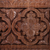 Wood wall accent, 'Khachkar Memory' - Hand-Carved Lacquered Khachkar Stele Walnut Wood Wall Accent