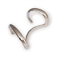 Sterling silver ear cuff, 'Double Fate' - Fair Trade Sterling Silver Ear Cuff in a High Polish Finish