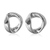 Sterling silver button earrings, 'New Infinity' - Modern Polished Sterling Silver Button Earrings from Armenia