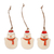 Ceramic ornaments, 'Snowy Greetings' (set of 3) - Set of 3 Christmas-Themed Painted Ceramic Snowman Ornaments