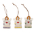 Ceramic ornaments, 'Angelic Hearts' (set of 3) - Fair Trade Hand-Painted 3-Piece Ceramic Angel Ornament Set