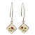 Natural flower dangle earrings, 'Spring Gems' - High-Polished Diamond-Shaped Natural Flower Dangle Earrings