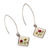 Natural flower dangle earrings, 'Spring Gems' - High-Polished Diamond-Shaped Natural Flower Dangle Earrings