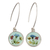 Natural flower dangle earrings, 'Evergreen Grace' - Mint Resin-Coated Polished Natural Flower Dangle Earrings