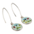 Natural flower dangle earrings, 'Evergreen Grace' - Mint Resin-Coated Polished Natural Flower Dangle Earrings