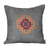 Embroidered cushion cover, 'Sacred Grey' - Cross-Themed Handmade Embroidered Grey Acrylic Cushion Cover